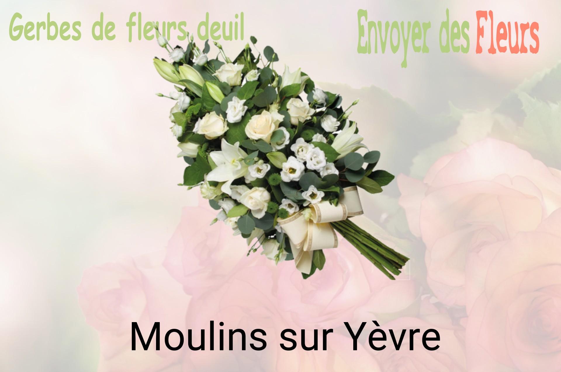 Gerbe de fleurs de deuil livrée à Moulins-sur-Yèvre